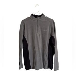🌨️ Gray and Black Warm Columbia Half-Zip Fleece Pullover - Size S 🌨️